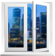 Двухстворчатое
                            пластиковое окно